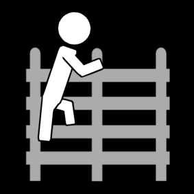 climb the fence
